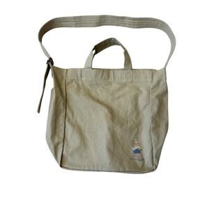 Polo Bear by Ralph Lauren Beach Bear 100% cotton Crossbody Tote Bag Brown